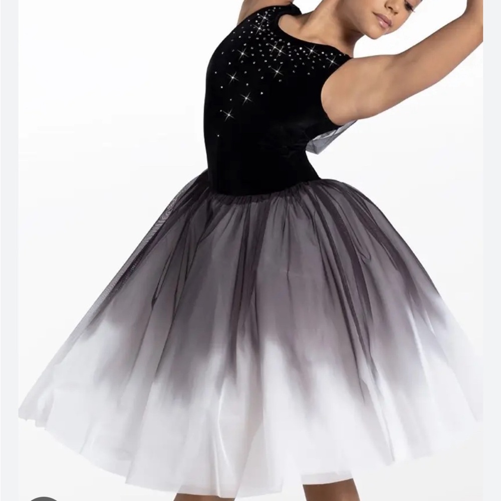 Black and white “Dying Swan” Revolution ballet costume